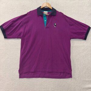 VTG Disney Shirt Mens 2XL Purple Golf Park Casual Walk Mickey Walt Disney World
